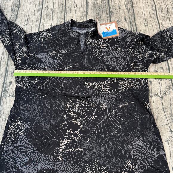 Coolibar UPF 50+ Women’s Tunic Top Black Floral Print Size XXL NWT - Picture 9 of 12